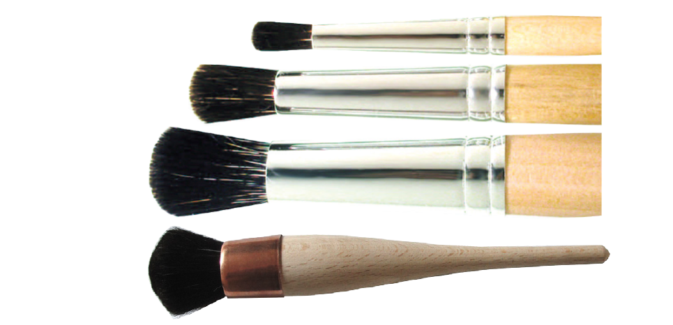 Pinceau Rondin à Dorer 329 RB Putois Rond Bombé Virole Alu - N°12 - Dia.7,5
